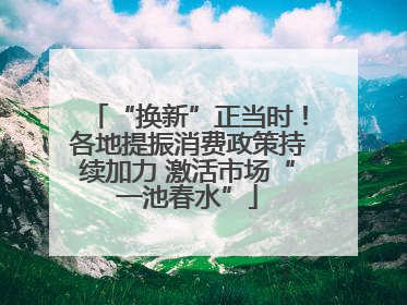 “换新”正当时！各地提振消费政策持续加力 激活市场“一池春水”